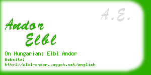 andor elbl business card